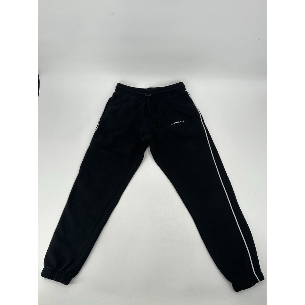 Alphalete Joggers Pants Men's Size Small Fleece Sweatpants‎ Logo Black Pockets